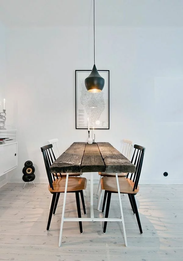 moderne tische esszimmerstühle geometrisch minimalistisch stil