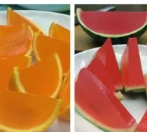 Stück vom Glück – frische Orangen und Wassermelonen aus Gelee