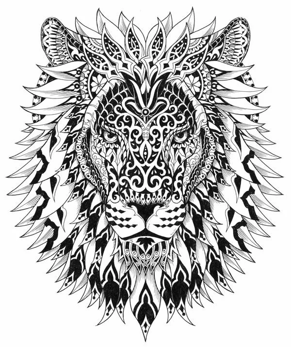 Mandala zum Ausdrucken löwe