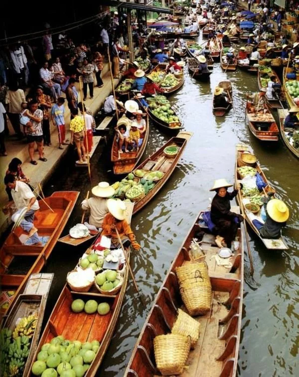 reise nach thailand rundreise fluss markt