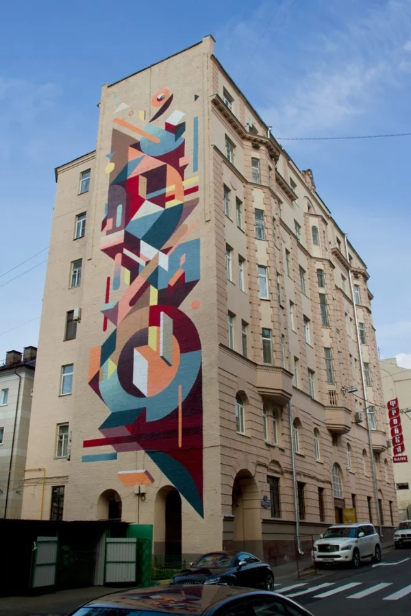 graffiti kunst moskau russland abstrakt