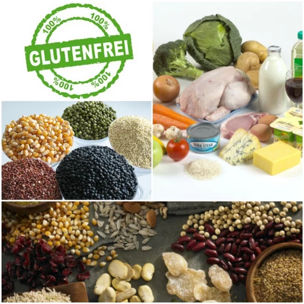 glutenfreies getreide bilder collage