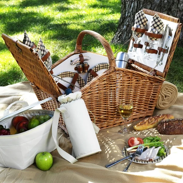 picknick decke picknickkorb ausflug freien