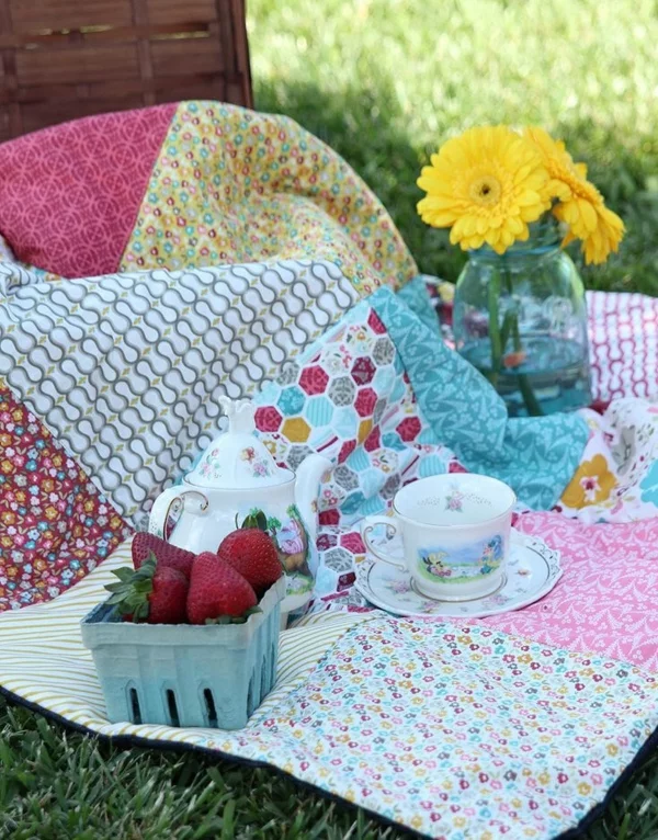 picknickdecke muster patchwork design