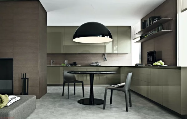 kücheneinrichtung offener wohnplan elegant stilvoll