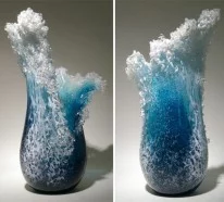 Glaskunst: maritime Deko Vasen von Marsha Blaker und Paul DeSomma
