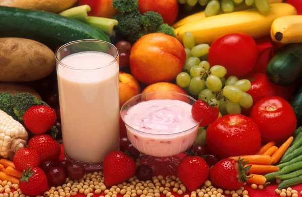 mediterrane diät früchte milch joghurt