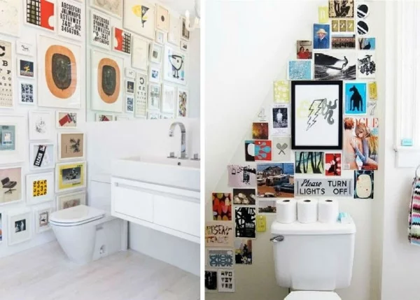 modernes badezimmer wände dekorieren weiß farbig