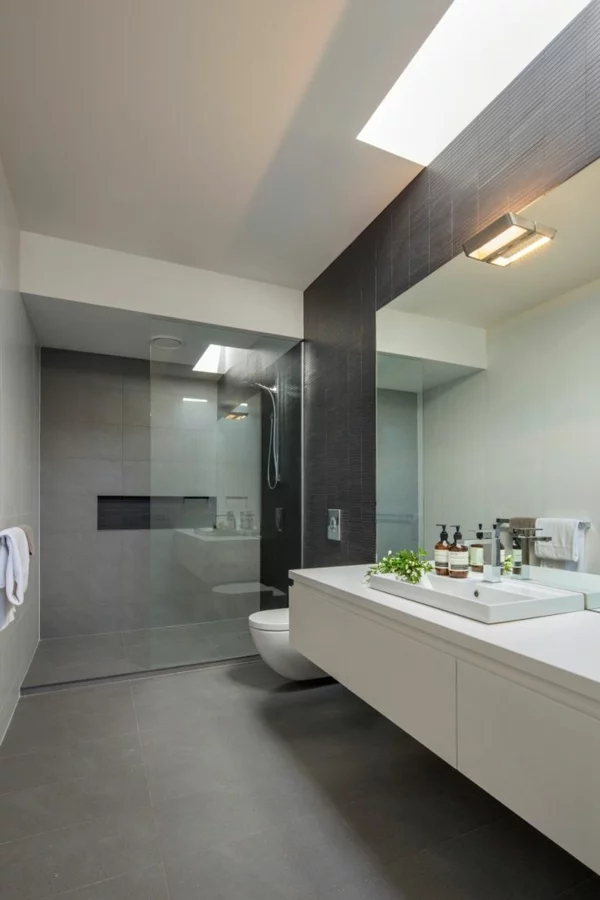 badezimmer renovieren ideen betonoptik minimalistisch