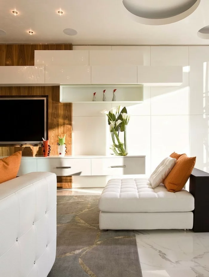 sofa kissen wohnzimmer dekoideen weißes sofa