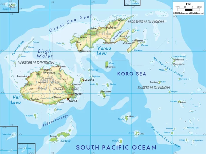 Fidschi Inseln Urlaub landkarte fiji inseln besuchen