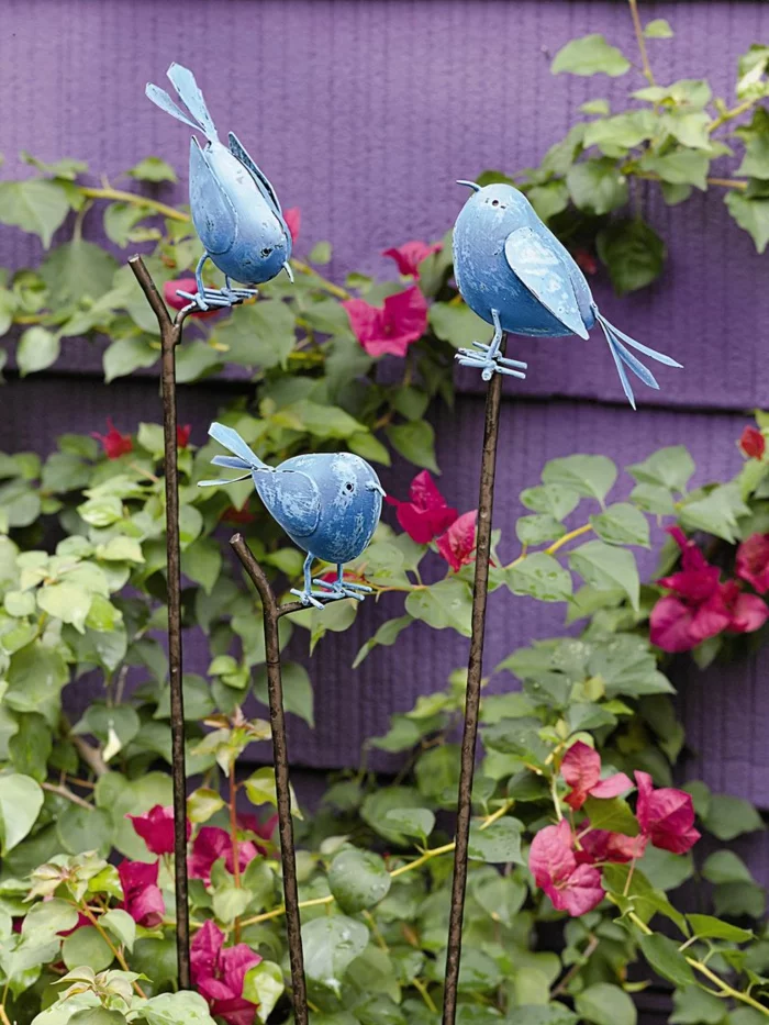  gartenaccessoires dekorative gartenstecker vögel