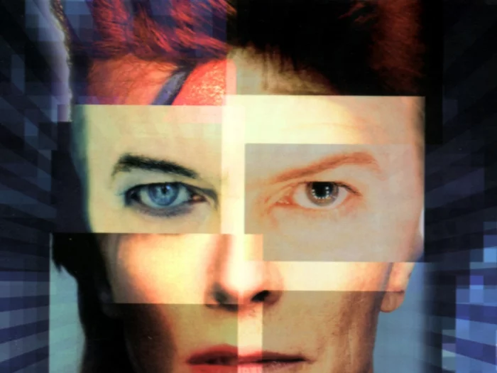 David Bowie Augen collage