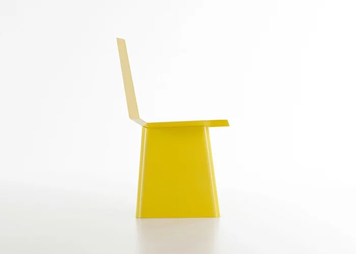 designermöbel origami stuhl linito gelb seitenansicht yu ito