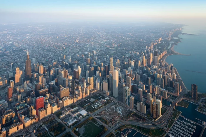 Chicago Sehenswürdigkeiten downtown vogelperspektive architekturbiennale