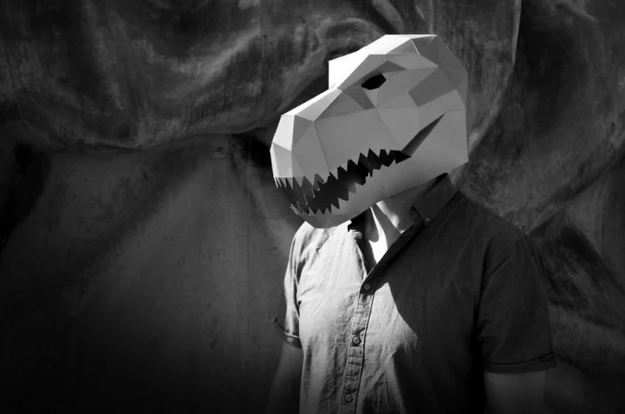 dinosaurier tiermasken basteln halloween maske von steve wintercroft