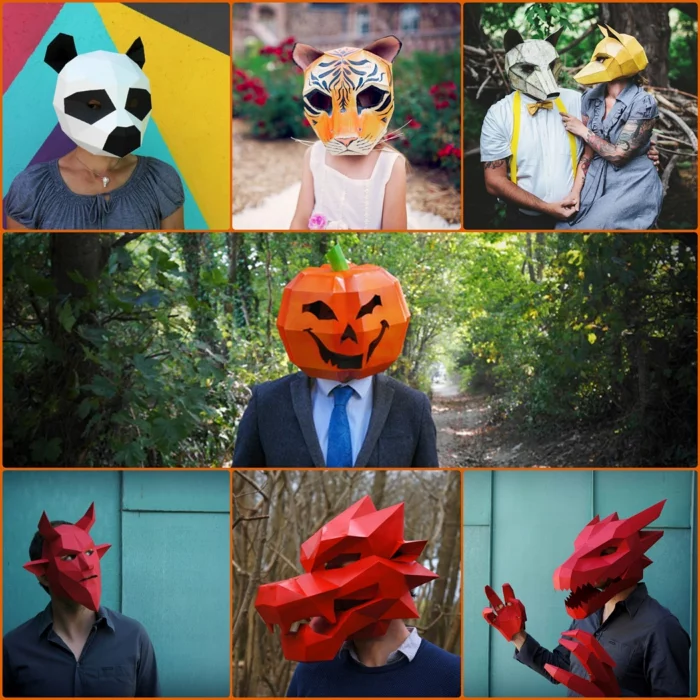 tiermasken basteln halloween masken von steve wintercroft