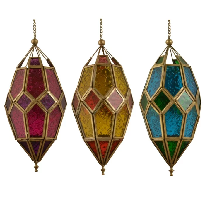 Orientalische Lampen metall edel buntes glas