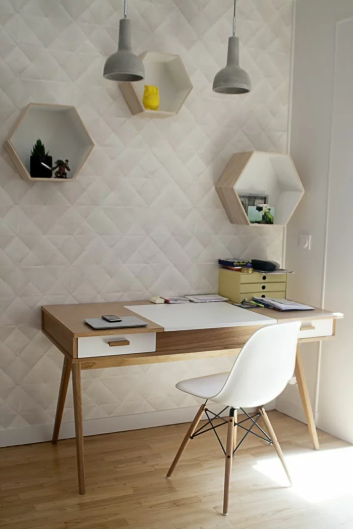 Home Office Arbeitszimmer Möbel skandinavisch einrichten Schreibtisch