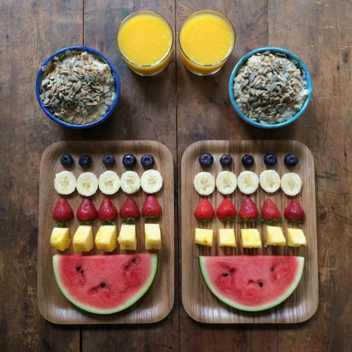 weight watchers frühstück leckeres frühstück obst körner saft