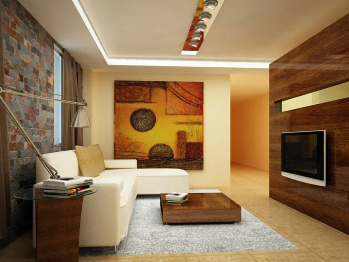 wanddesign wandgestaltung wandfarbe farbgestaltung wohnzimmer stilmix
