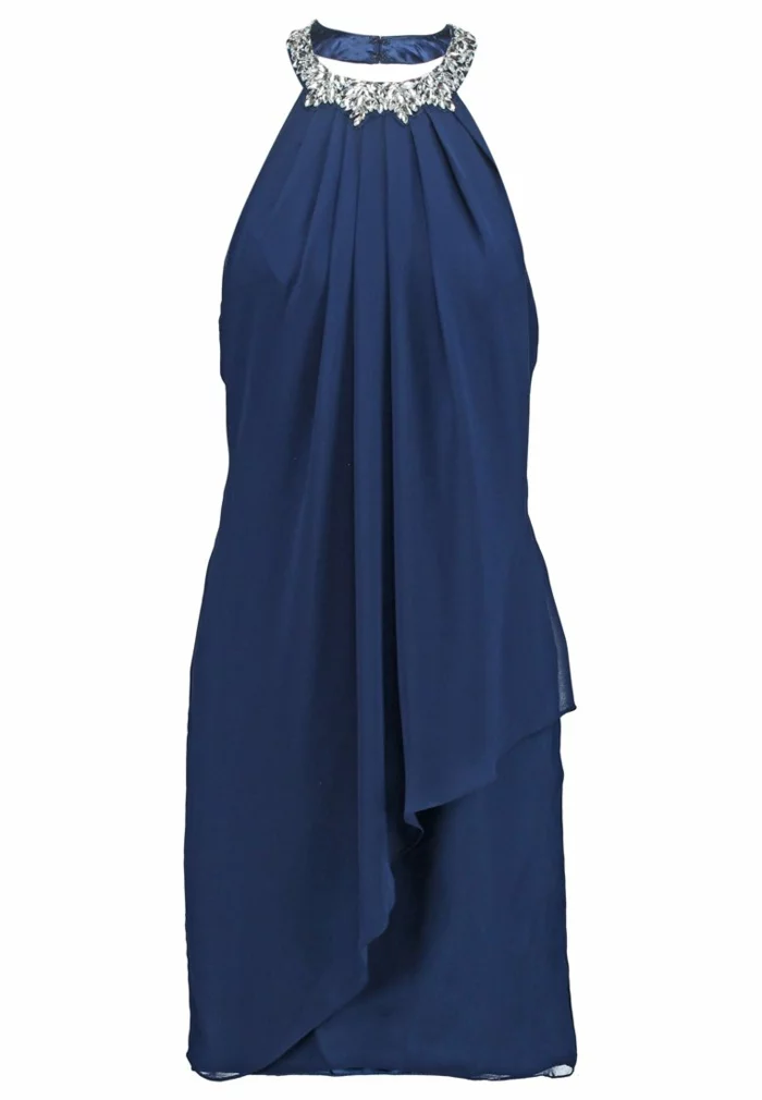 blaues kleid farbgestaltung blaue kleider  dessin seide  rockig abendkleid