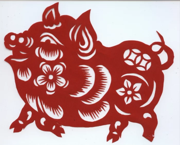  sternzeichen der feurige affe asia rot chinesisches horoskop schwein