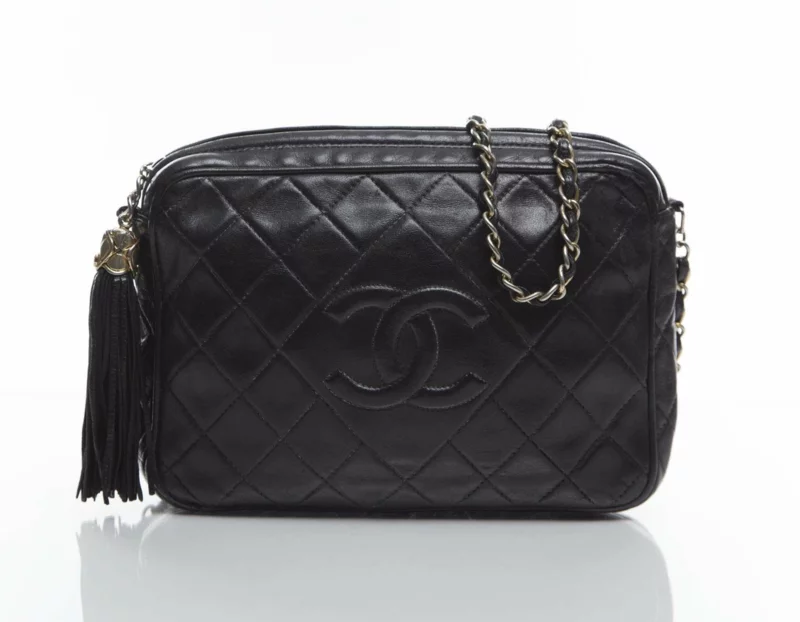 Designer Handtaschen Chanel Handtasche Damen schwarz klein