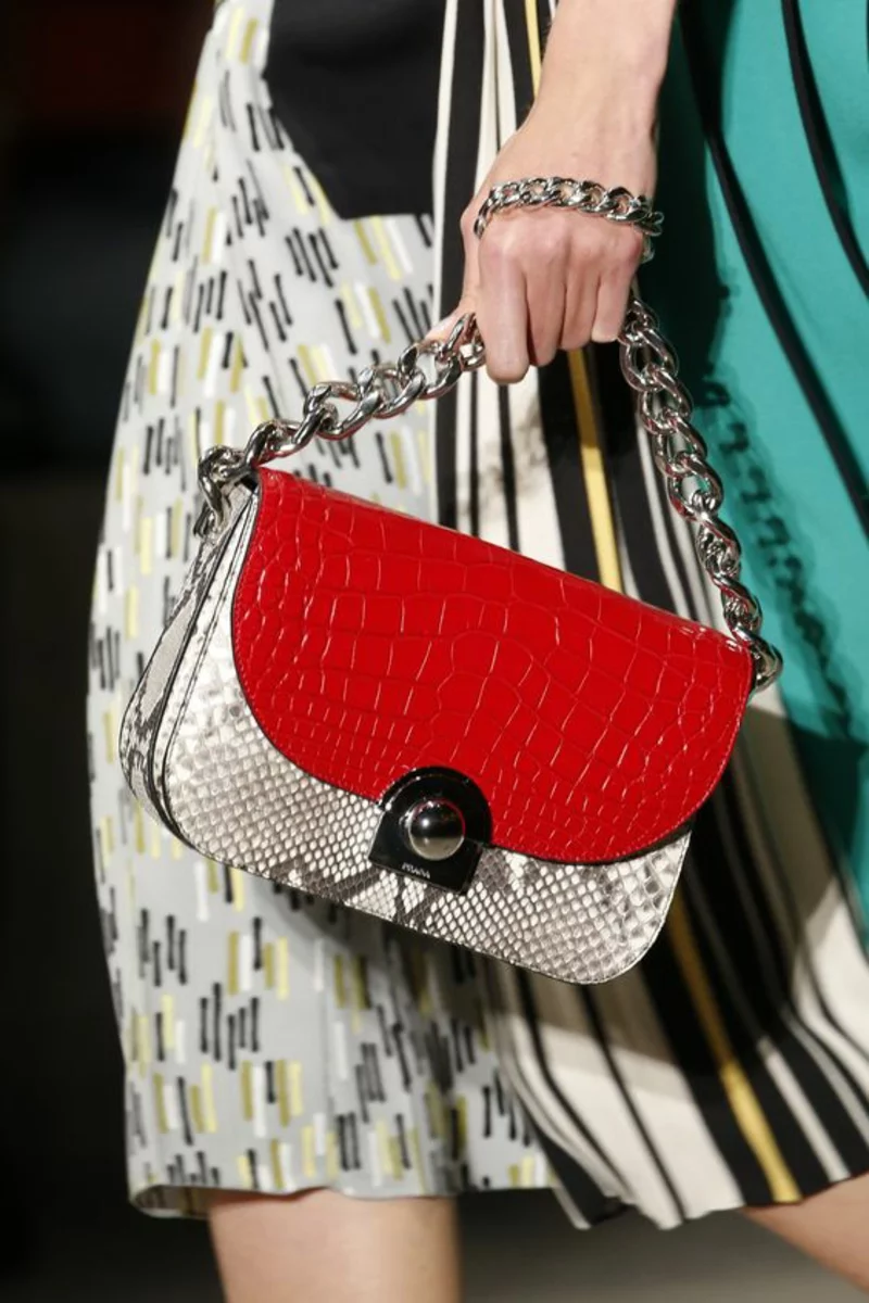 Luxus Handtaschen Prada Handtasche Damen rot
