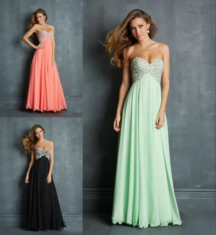 lange kleider cocktail kleid elegante abendkleider pastellfarben 2016 trends