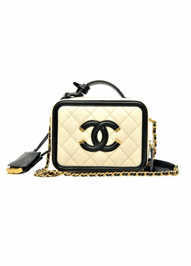 Designer Handtaschen Chanel Taschen schwarz weiß