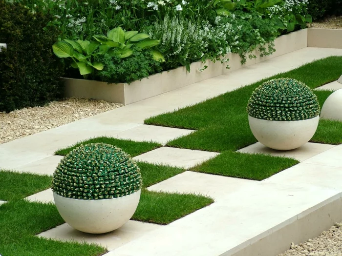 moderne gartengestaltung mit stein garten gestalten vorgarten mit steinen gartenideen kleingarten