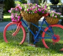12 kreative Gartenideen mit Fahrrad