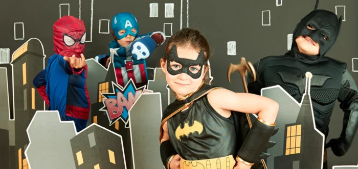 mottoparty ideen superhelden thema batman spiderman kindergeburtstag