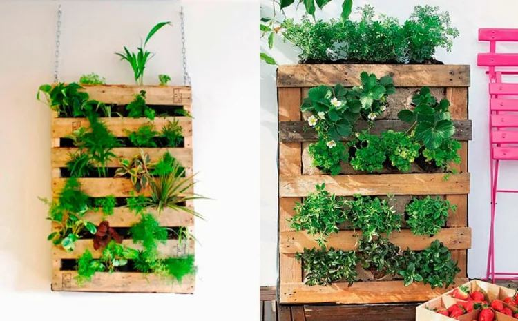 vertikalen Garten selber machen Anleitung vertikale Begrünung DIY Ideen
