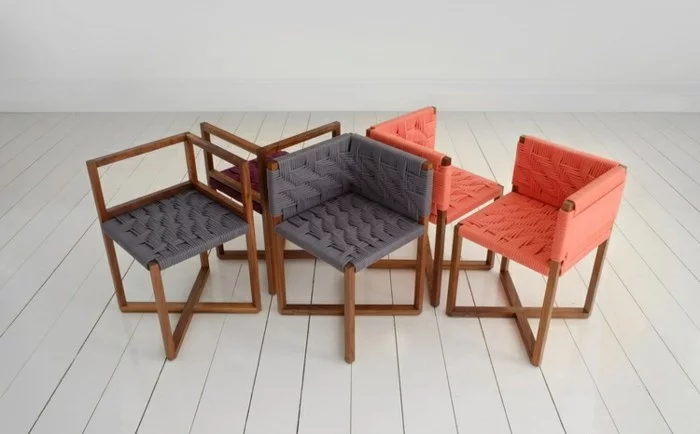 designer möbel holzmöbel geflochtene stühle hocker
