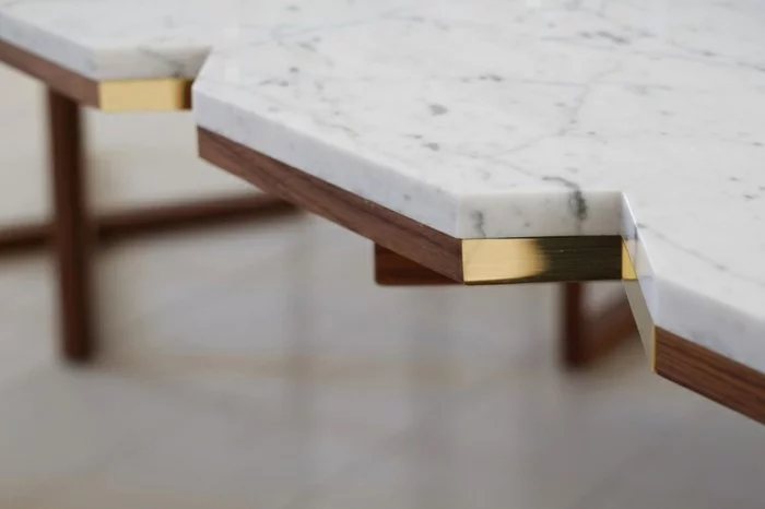 designer möbel holzmöbel marmor tischplatte