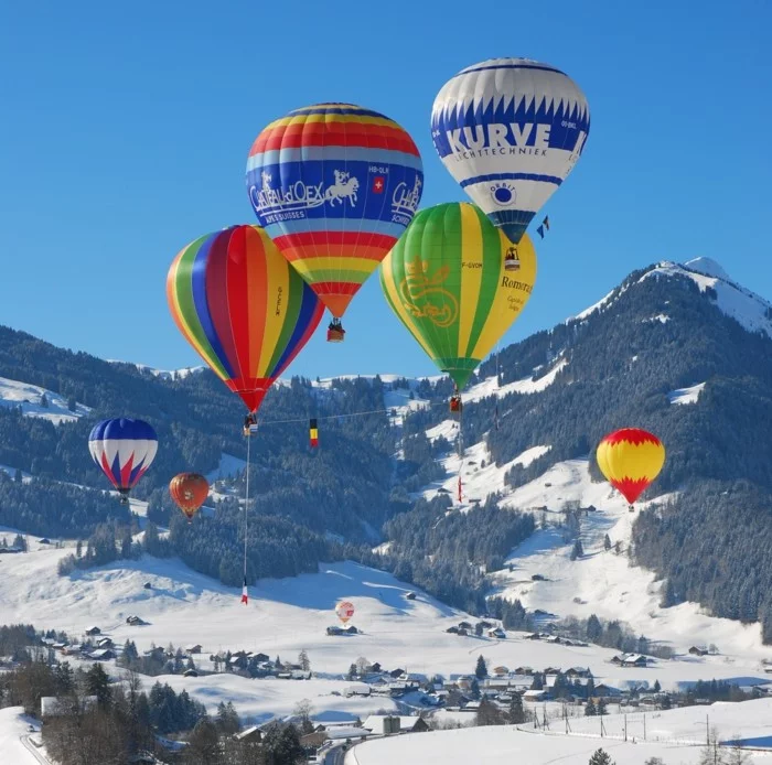 ballonfahren fliegen alpen