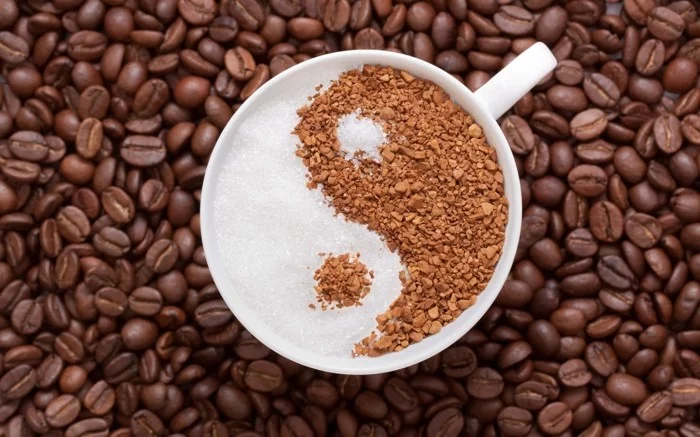 guten morgen kaffee coffee harmonie kaffeebohnen yin yang symbol