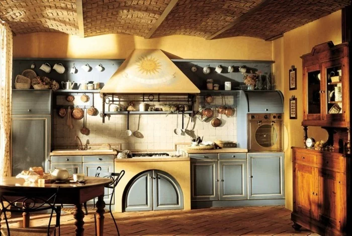 rustikale wohndekoration küche dekorieren gemütlich gestalten
