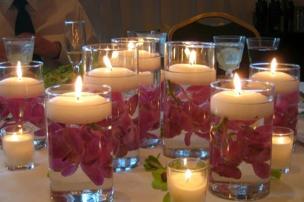 Kerzen gestalten in Wasser