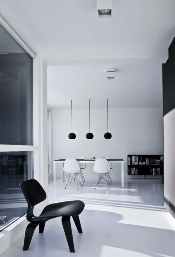 minimalistisch wohnen minimalistische wohnung schwarz weiß