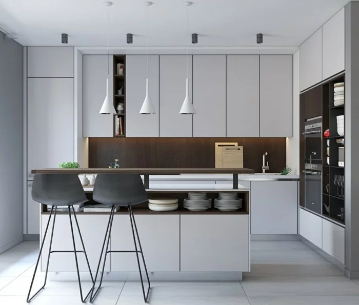 minimalistisch wohnen moderne kleine küche