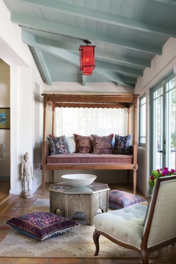 marokkanische lampe wohnzimmer ideen rotes design