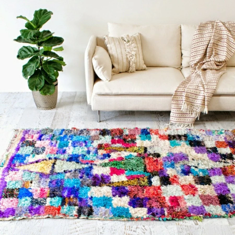 marokkanische teppiche Boucherouite stil farbig frisch