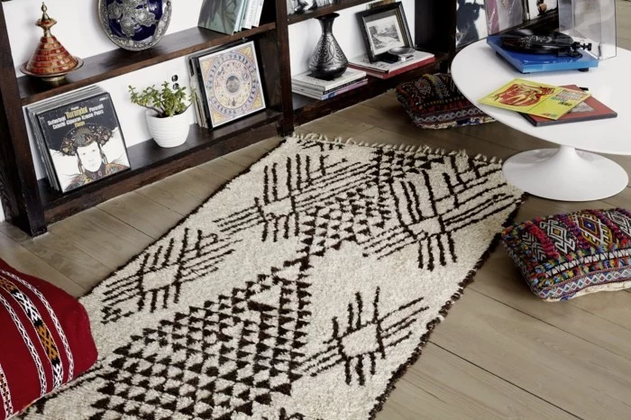 marokkanische teppiche beni ourain teppich viele verschiedene muster