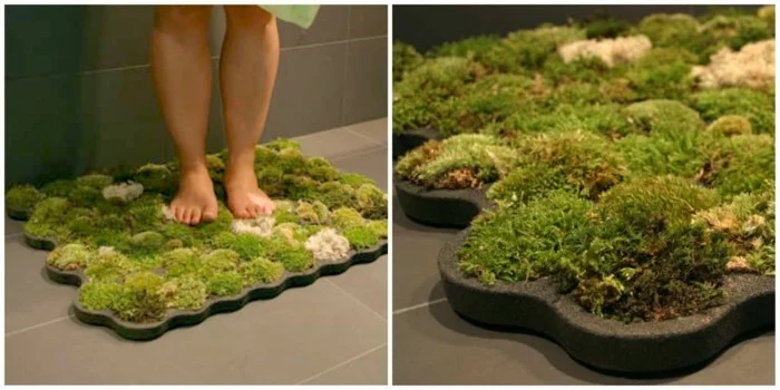 gruene pflanzen badezimmer gestalten moos