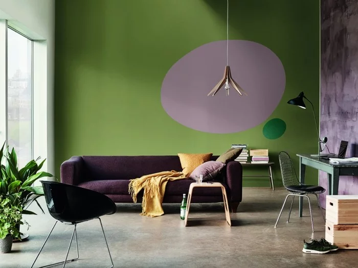 wohnzimmer lampen leuchten trends 2018 stilmix perser teppich gedeckte farben