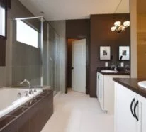 Badezimmer in Braun sind klassisch!