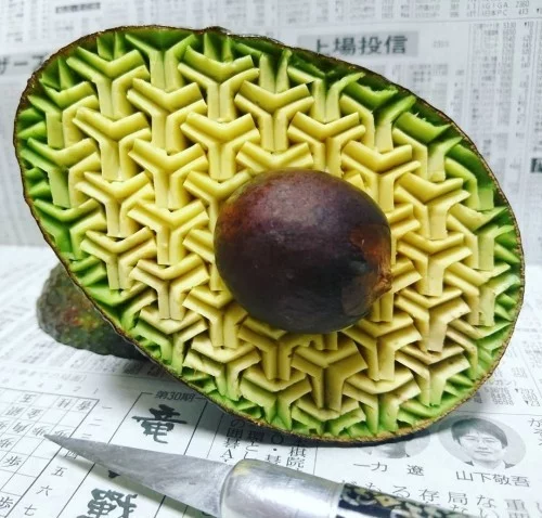 dekoideen avocado geometrische strutkur